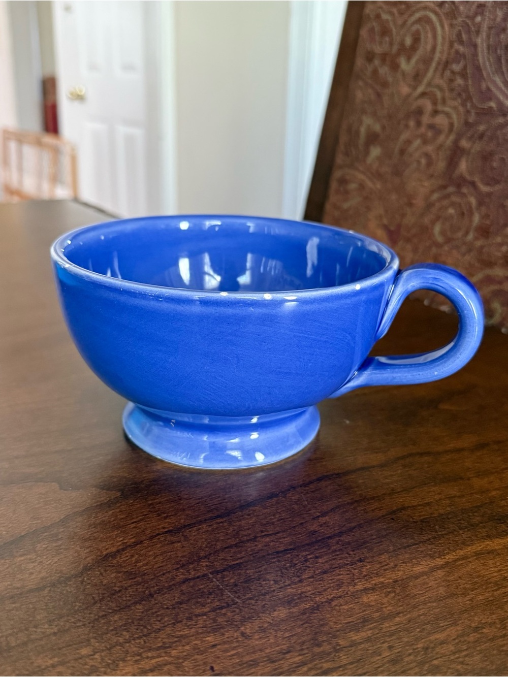 Nordstrom at home Blue Ceramic Footed Soup Mug by Ceramiche Toscane Italy *READ*